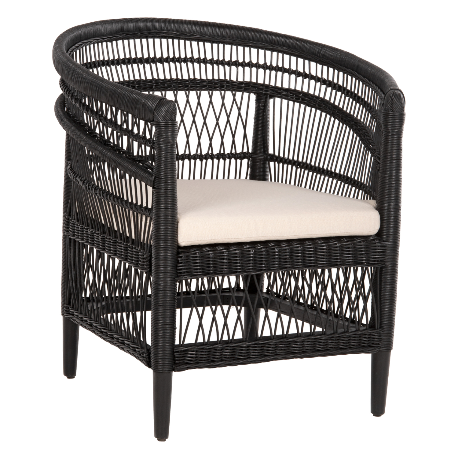 polythrona-fb9963503-xylo-maoni-me-ratta ΠΟΛΥΘΡΟΝΑ MALAWI HM9635.03 ΞΥΛΟ ΜΑΟΝΙ ΜΕ RATTAN ΜΑΥΡΟ--Β'ΔΙΑΛΟΓΗΣ 80x70x86Υεκ. - Image 1