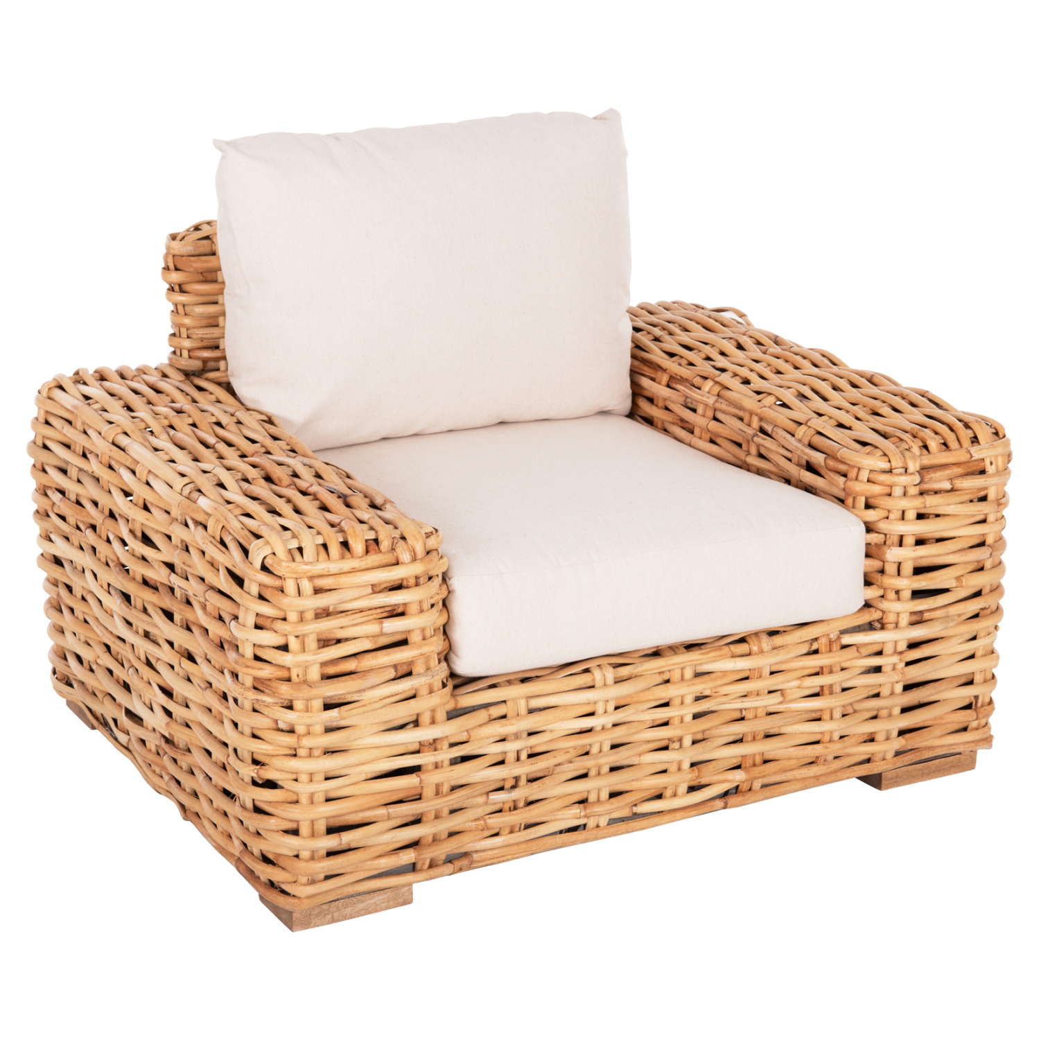 polythrona-fb99810-xylo-mango-rattan-fys ΠΟΛΥΘΡΟΝΑ TROPEL HM9810 ΞΥΛΟ MANGO-RATTAN ΦΥΣΙΚΟ-ΛΕΥΚΑ ΜΑΞΙΛΑΡΙΑ 110x88x70-85Υεκ. - Image 1