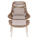 ΠΟΛΥΘΡΟΝΑ LOUNGE ΜΕ ΥΠΟΠΟΔΙΟ REMVAZZO HM6561.02 ΑΛΟΥΜΙΝΙΟ ΜΠΕΖ--WICKER 90x85x96Υεκ - Image 3