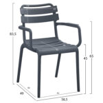 ΠΟΛΥΘΡΟΝΑ ΠΟΛΥΠΡΟΠΥΛΕΝΙΟΥ PHILLY HM6123.03 ΓΚΡΙ 58,5x49x83,5Υεκ. - Image 2