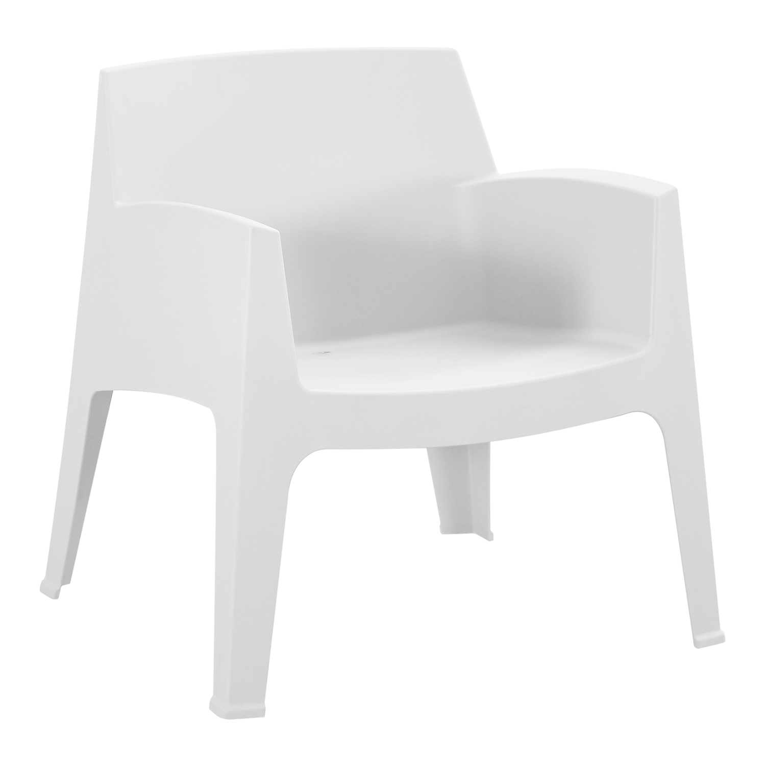 polythrona-polypropylenioy-lounge-fb9636 ΠΟΛΥΘΡΟΝΑ ΠΟΛΥΠΡΟΠΥΛΕΝΙΟΥ LOUNGE SLEEK HM6365.01 ΛΕΥΚΟ 62x68x73Υεκ. - Image 1