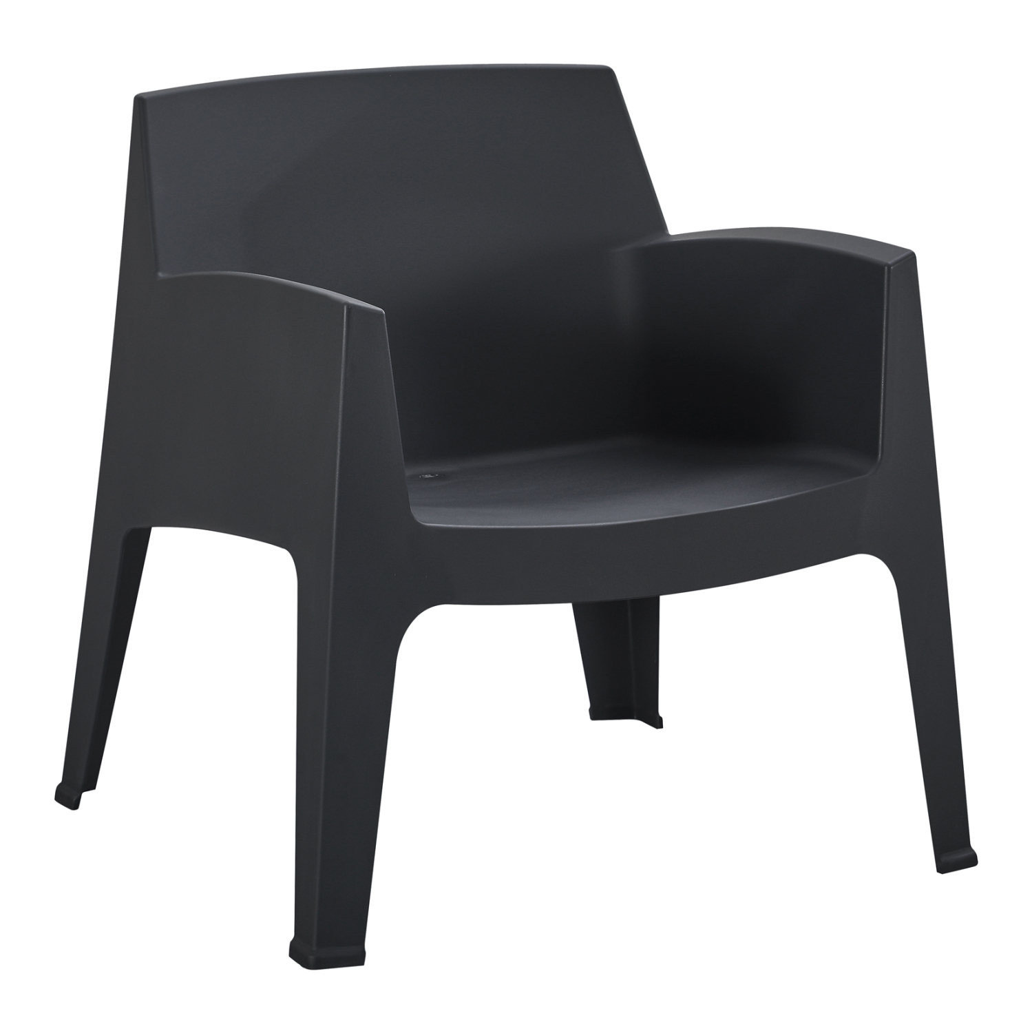 polythrona-polypropylenioy-lounge-fb9636 ΠΟΛΥΘΡΟΝΑ ΠΟΛΥΠΡΟΠΥΛΕΝΙΟΥ LOUNGE SLEEK HM6365.02 ΜΑΥΡΟ 62x68x73Υεκ. - Image 1