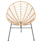 ΠΟΛΥΘΡΟΝΑ ΤΥΠΟΥ ΦΩΛΙΑ ΜΕΤΑΛΛΙΚΗ ALLEGRA HM5458.11 ΜΕ WICKER ΜΠΕΖ 73x78x88Υεκ. - Image 3