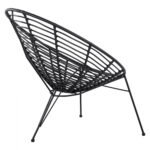 ΠΟΛΥΘΡΟΝΑ ΤΥΠΟΥ ΦΩΛΙΑ ΜΕΤΑΛΛΙΚΗ ALLEGRA HM5458.02 ΜΕ ΜΑΥΡΟ WICKER 73x83x86Υ εκ. - Image 5