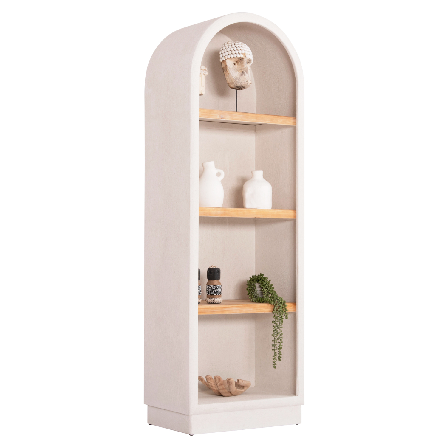 rafiera-fb918045-mdf-ypoleyko-rafia-xylo ΡΑΦΙΕΡΑ ΣΕΙΡΑ SANTORINI HM18045 MDF ΥΠΟΛΕΥΚΟ-ΡΑΦΙΑ ΞΥΛΟ ΕΛΑΤΟΥ ΦΥΣΙΚΟ 60x38,5x179Υεκ. - Image 1