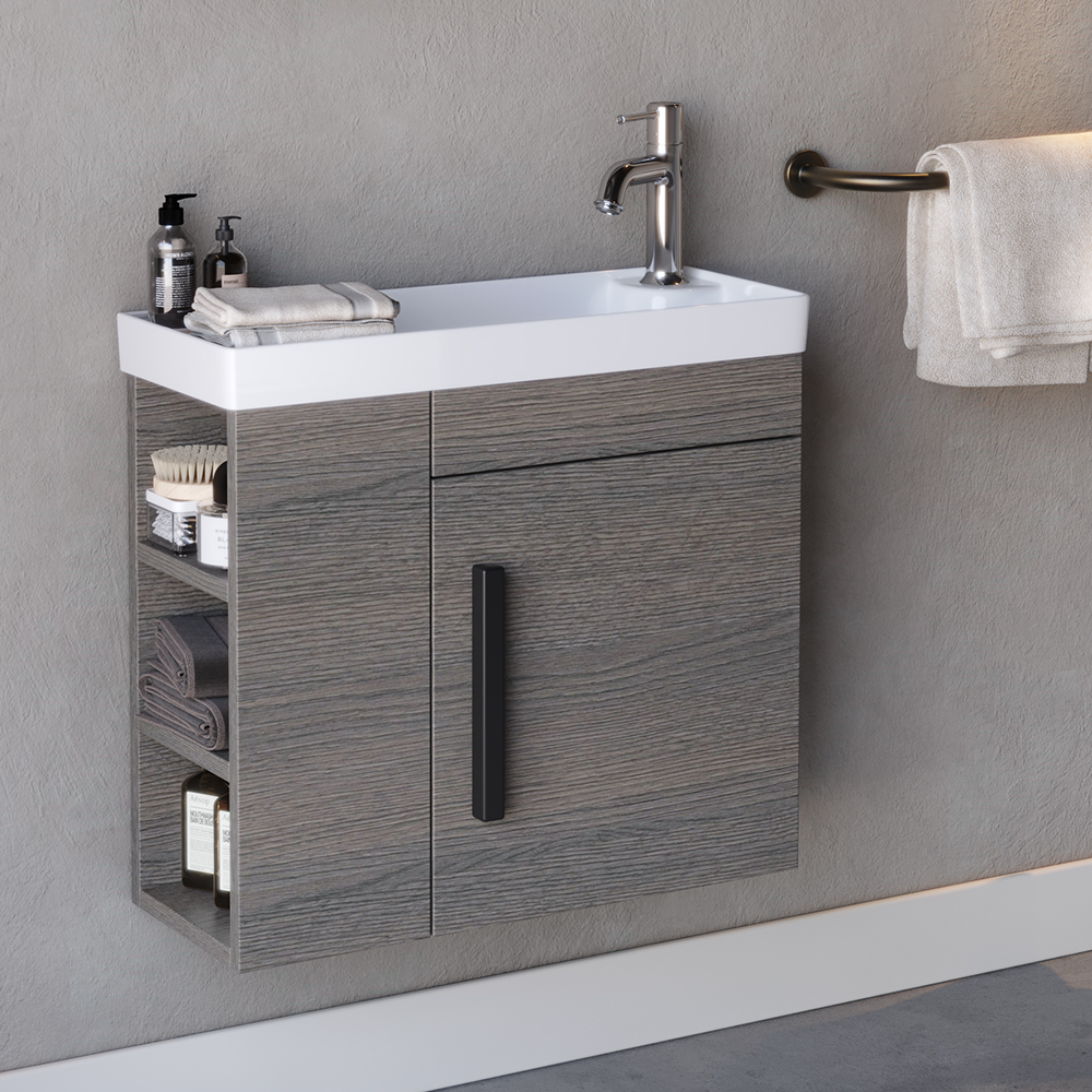 sahra60 Σετ Πάγκου SAHRA 60cm χρ.ANTHRACITE OAK S3BSAH060ANO - Image 1