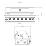 BBQ ΥΓΡΑΕΡΙΟΥ SEMI-PROF TGH-BI-B8B-G 6+1 26,7kW - Image 6