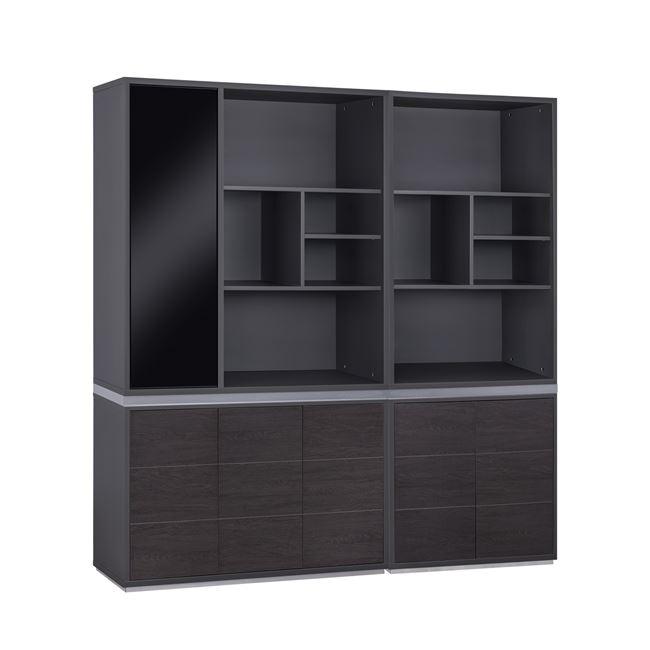 set-2-tmch-bibliothiki-grafeioy-epaggelm ΣΕΤ 2 ΤΜΧ ΒΙΒΛΙΟΘΗΚΗ ΓΡΑΦΕΙΟΥ ΕΠΑΓΓΕΛΜΑΤΙΚΗ ROSEWOOD HM11200 - Image 1