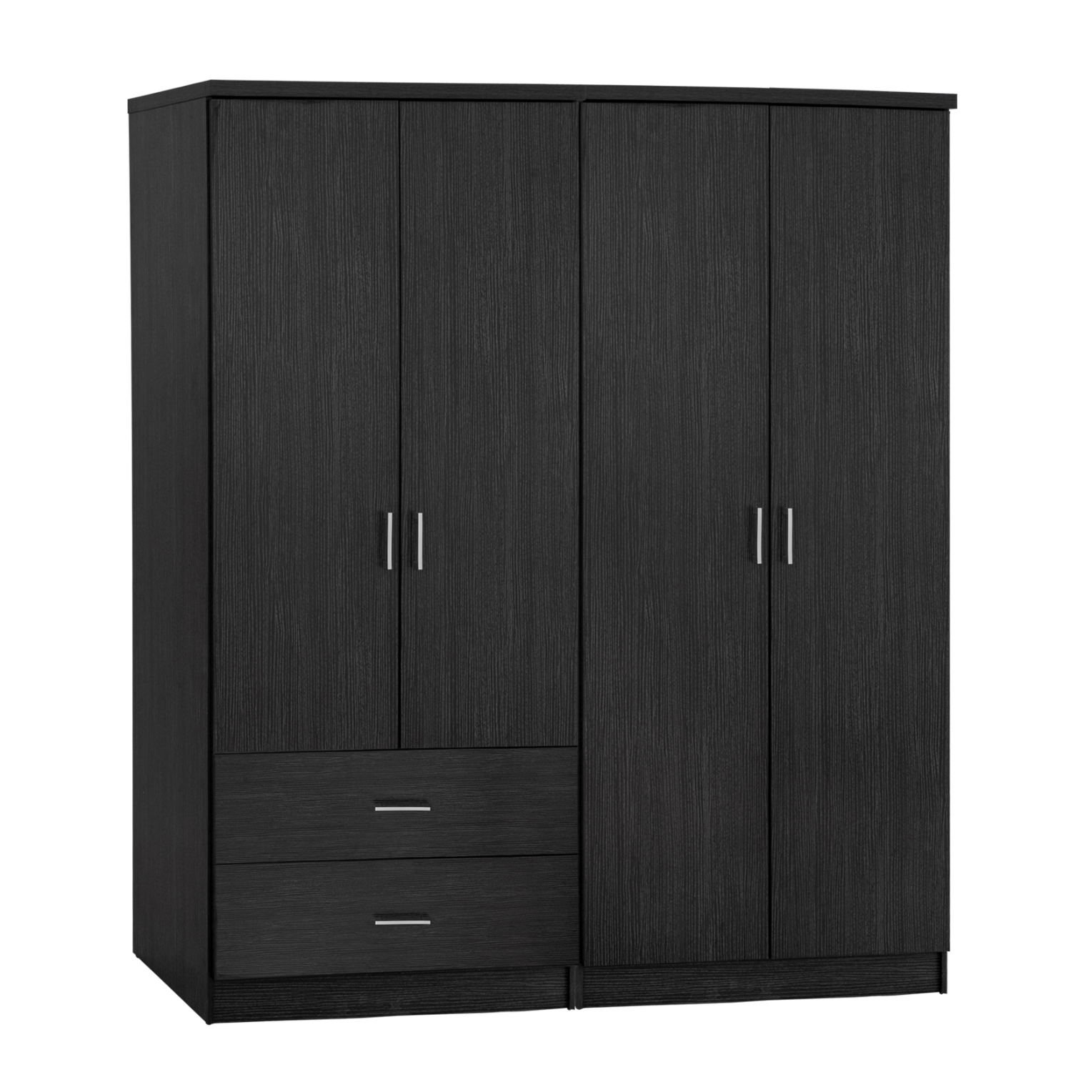 set-2-tmch-ntoylapa-4fylli-zebrano-160x4 ΝΤΟΥΛΑΠΑ 4-ΦΥΛΛΗ ΜΕ 2 ΣΥΡΤΑΡΙΑ JENNA HM11351.01 ΜΕΛΑΜΙΝΗ ΣΕ ZEBRANO 160x42x181Υ - Image 1