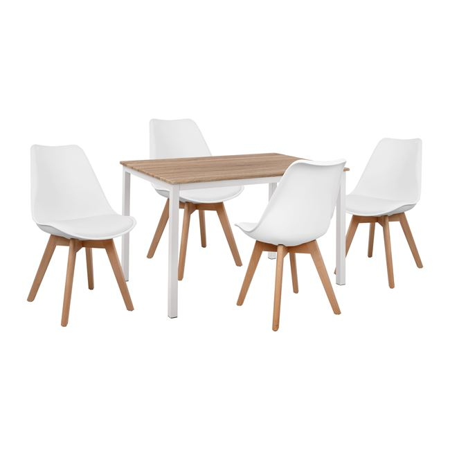 set-5tmch-trapezi-110x70ch76-sonama-kare ΣΕΤ 5ΤΜΧ ΤΡΑΠΕΖΙ 110X70Χ76 SONAMA & ΚΑΡΕΚΛΕΣ VEGAS ΛΕΥΚΟ ΚΑΘΙΣΜΑ HM11015 - Image 1