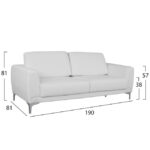 ΣΕΤ ΣΑΛΟΝΙΟΥ 2ΤΜΧ KENZIE ΜΕ ΛΕΥΚΟ PU HM11284.02 - Image 2
