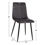 ΣΕΤ ΤΡΑΠΕΖΑΡΙΑΣ 5ΤΜΧ LATRELL HM21192 ΤΡΑΠΕΖΙ ΚΕΡΑΜΙΚΟ TOP-ΒΕΛΟΥΔΟ ΓΚΡΙ ΚΑΡΕΚΛΕΣ - Image 3