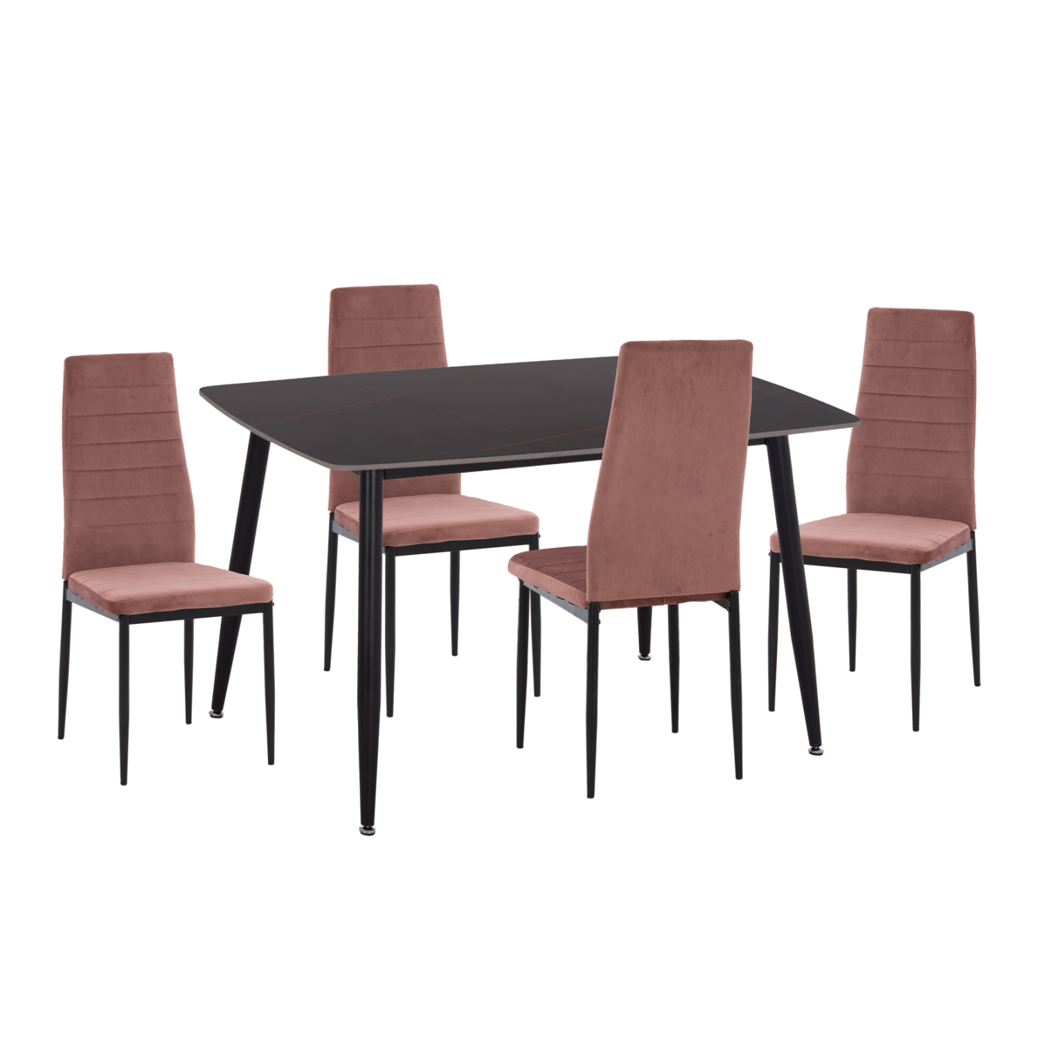 set-trapezarias-5tmch-fb92126402-keramik ΣΕΤ ΤΡΑΠΕΖΑΡΙΑΣ 5ΤΜΧ RAVEN HM21264.02 ΚΕΡΑΜΙΚΟ TOP ΜΑΥΡΟ ΜΑΡΜΑΡΟ--ΒΕΛΟΥΔΟ ΣΑΠΙΟ ΜΗΛΟ - Image 1