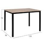 ΣΕΤ ΤΡΑΠΕΖΑΡΙΑΣ 5ΤΜΧ HM10340 ΤΡΑΠΕΖΙ & 4 ΚΑΡΕΚΛΕΣ TWIST 110x70x76 cm - Image 2