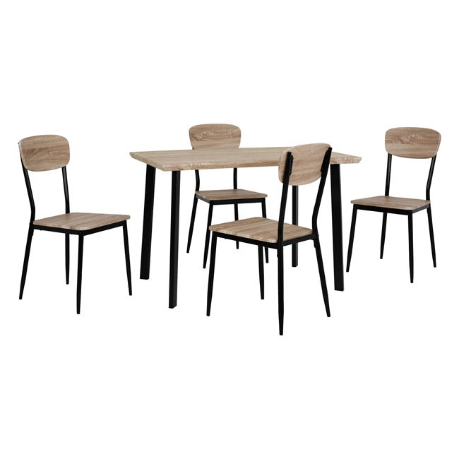 set-trapezarias-5tmch-hm10342-me-sonama- ΣΕΤ ΤΡΑΠΕΖΑΡΙΑΣ 5ΤΜΧ HM10342 ME SONAMA ΕΠΙΦΑΝΕΙΑ ΚΑΙ ΜΑΥΡΑ ΠΟΔΙΑ 110x70x75,5Y cm - Image 1
