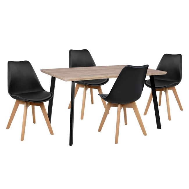 set-trapezarias-5tmch-hm10347-trapezi-14 ΣΕΤ ΤΡΑΠΕΖΑΡΙΑΣ 5ΤΜΧ HM10347 ΤΡΑΠΕΖΙ 140x80x76 cm & 4 ΚΑΡΕΚΛΕΣ VEGAS - Image 1