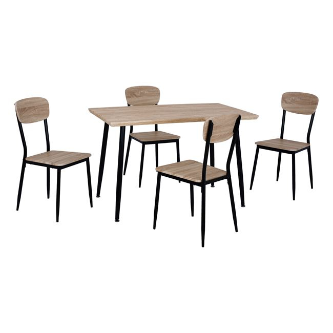 set-trapezarias-5tmch-hm1034801-sonama-e ΣΕΤ ΤΡΑΠΕΖΑΡΙΑΣ 5ΤΜΧ HM10348.01 SONAMA ΕΠΙΦΑΝΕΙΑ ΚΑΙ ΜΑΥΡΑ ΠΟΔΙΑ 120x70x76,5Y cm - Image 1