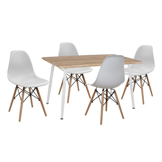 set-trapezarias-5tmch-hm1034902-trapezi- ΣΕΤ ΤΡΑΠΕΖΑΡΙΑΣ 5ΤΜΧ HM10349.02 ΤΡΑΠΕΖΙ & ΚΑΡΕΚΛΕΣ TWIST 120x70x76,5 cm - Image 1