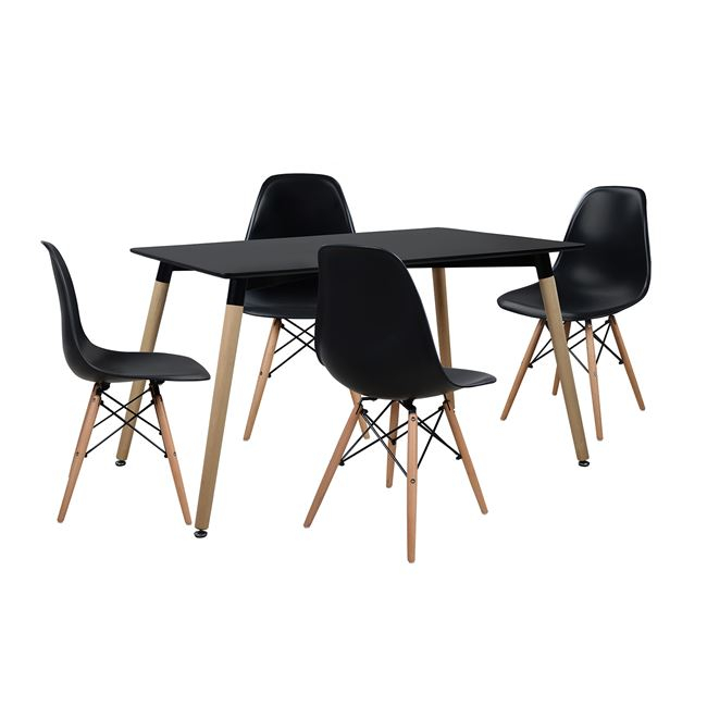 set-trapezarias-5tmch-me-trapezi-kai-4-k ΣΕΤ ΤΡΑΠΕΖΑΡΙΑΣ 5ΤΜΧ ΜΕ ΤΡΑΠΕΖΙ ΚΑΙ 4 ΚΑΡΕΚΛΕΣ HM10225 120x80x73 cm - Image 1