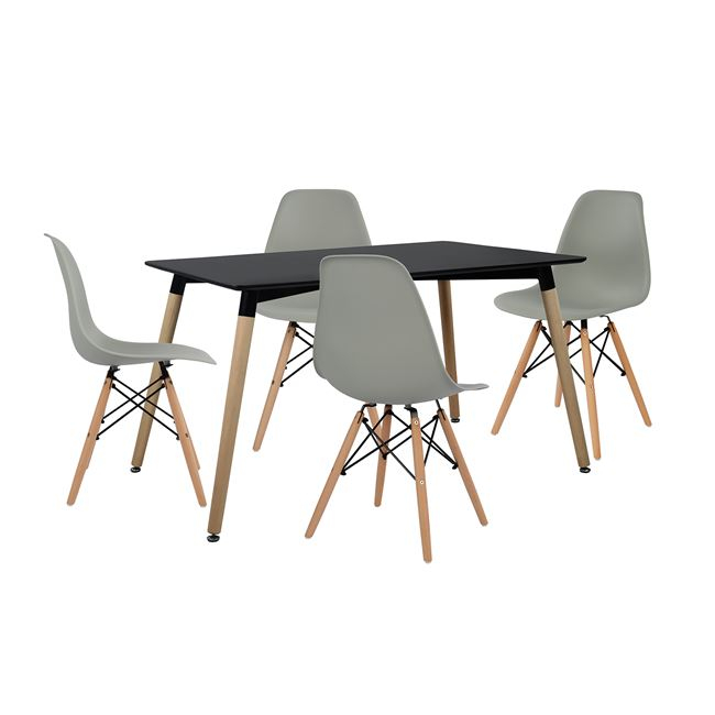 set-trapezarias-5tmch-me-trapezi-kai-4-k ΣΕΤ ΤΡΑΠΕΖΑΡΙΑΣ 5ΤΜΧ ΜΕ ΤΡΑΠΕΖΙ ΚΑΙ 4 ΚΑΡΕΚΛΕΣ HM10229 120x80x73 cm - Image 1