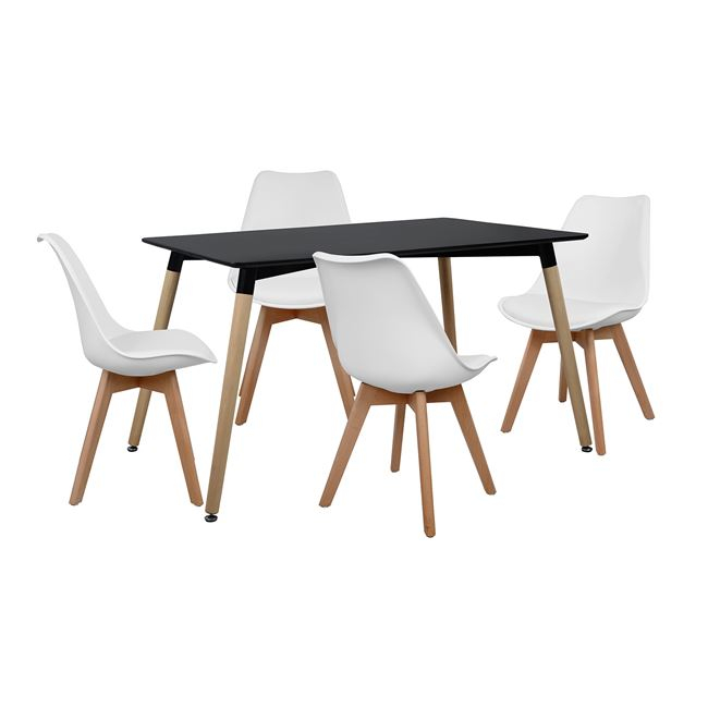set-trapezarias-5tmch-me-trapezi-kai-4-k ΣΕΤ ΤΡΑΠΕΖΑΡΙΑΣ 5ΤΜΧ ΜΕ ΤΡΑΠΕΖΙ ΚΑΙ 4 ΚΑΡΕΚΛΕΣ HM10230 120x80x73 cm - Image 1