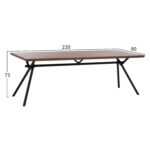 ΣΕΤ ΤΡΑΠΕΖΑΡΙΑΣ 7ΤΜΧ MANDY HM10957.03 MDF TOP--ΥΦΑΣΜΑ TAUPE & ΜΕΤΑΛ.ΠΟΔΙΑ - Image 2