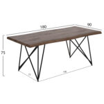 ΣΕΤ ΤΡΑΠΕΖΑΡΙΑΣ 7ΤΜΧ VIGOR HM21355 ΤΡΑΠΕΖΙ 180x90εκ ΜΕ 6 ΚΑΡΕΚΛΕΣ - Image 3
