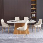ΣΕΤ ΤΡΑΠΕΖΑΡΙΑΣ 7ΤΜΧ NORDU HM21359 ΚΕΡΑΜΙΚΟ TOP/MDF ΒΑΣΗ--PU ΚΡΕΜ/ΜΕΤΑΛ.ΠΟΔΙΑ - Image 2