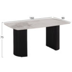 ΣΕΤ ΤΡΑΠΕΖΑΡΙΑΣ 7ΤΜΧ MINAO HM21362 ΚΕΡΑΜΙΚΟ TOP/MDF ΠΟΔΙΑ--PU ΚΑΦΕ/ΜΕΤΑΛ.ΠΟΔΙΑ - Image 3