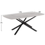 ΣΕΤ ΤΡΑΠΕΖΑΡΙΑΣ 7ΤΜΧ HANAE HM21365 ΚΕΡΑΜΙΚΟ TOP/ΜΕΤΑΛ. ΠΟΔΙΑ--PU ΜΟΚΑ/ΜΕΤΑΛ.ΠΟΔΙΑ - Image 3