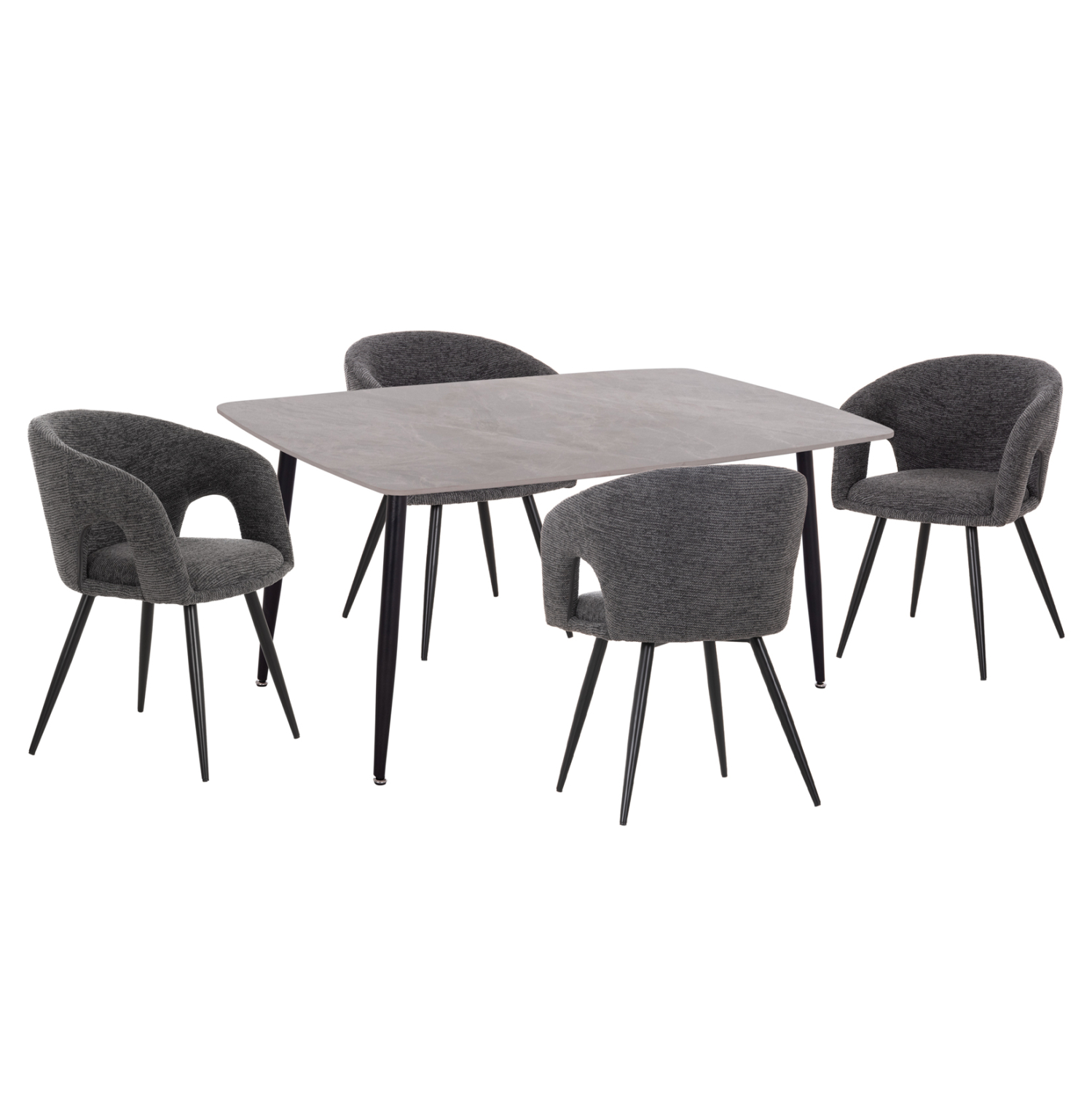 set-trapezarias-es-choroy-5tmch-fb910943 ΣΕΤ ΤΡΑΠΕΖΑΡΙΑΣ ΕΣ. ΧΩΡΟΥ 5ΤΜΧ CORNEL HM10943.01 ΓΚΡΙ ΜΑΡΜΑΡΟ TOP-ΓΚΡΙ ΥΦΑΣΜΑ - Image 1