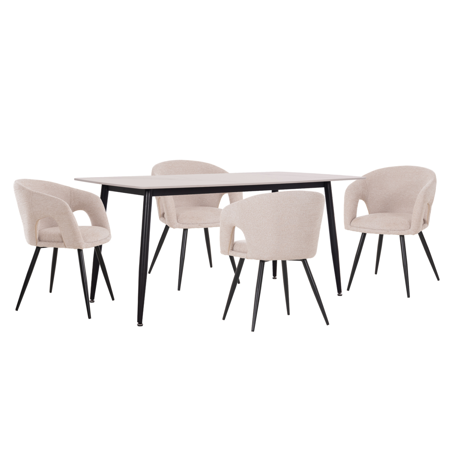 set-trapezarias-es-choroy-5tmch-fb910954 ΣΕΤ ΤΡΑΠΕΖΑΡΙΑΣ ΕΣ. ΧΩΡΟΥ 5ΤΜΧ CORNEL HM10954.02 ΛΕΥΚΟ ΜΑΡΜΑΡΟ TOP-ΜΠΕΖ ΥΦΑΣΜΑ - Image 1