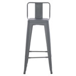 ΣΚΑΜΠΟ BAR ME ΠΛΑΤΗ ΜΕΤΑΛΛΙΚΟ MELITA-PRO HM8643.50 ΓΚΡΙ 42x42x100Υεκ. - Image 3