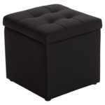 ΣΚΑΜΠΩ ΜΕ ΑΠΟΘΗΚΕΥΤΙΚΟ ΧΩΡΟ PU ΜΑΥΡΟ CUBE HM224.01 38x38x36.5Υεκ. - Image 3