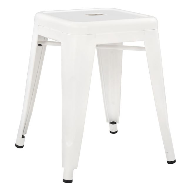 skampo-metalliko-fb9009641-se-milk-white ΣΚΑΜΠΟ ΜΕΤΑΛΛΙΚΟ MELITA HM0096.41 ΣΕ MILK WHITE ΧΡΩΜΑ 37x37x45Υεκ. - Image 1
