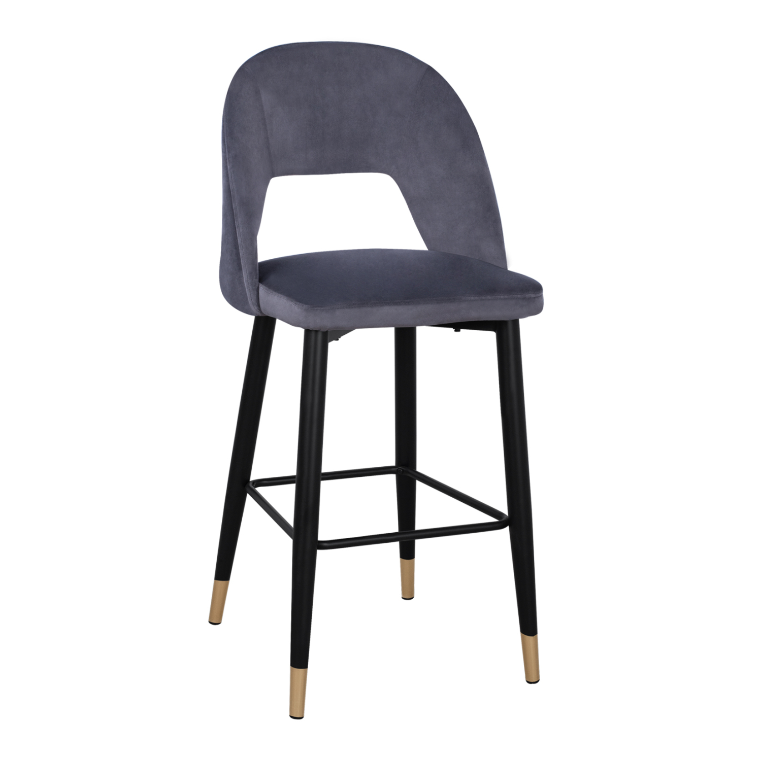 skampo-mpar-fb9852601-beloydo-gkri-me-me ΣΚΑΜΠΟ ΜΠΑΡ HARPER HM8526.01 ΒΕΛΟΥΔΟ ΓΚΡΙ ΜΕ ΜΕΤΑΛΛΙΚΟ ΣΚΕΛΕΤΟ 50Χ51Χ111Υ εκ. - Image 1