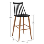 ΣΚΑΜΠΟ ΜΠΑΡ HM8459.02 VANESSA ΣΕ ΜΑΥΡΟ ΧΡΩΜΑ 43x49x107 εκ. - Image 2