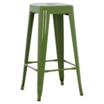 ΣΚΑΜΠΟ ΜΠΑΡ ΜΕΤΑΛΛΙΚΟ MELITA-PRO HM8642.53 ΣΕ LIGHT OLIVE GREEN 43x43x78Υεκ.