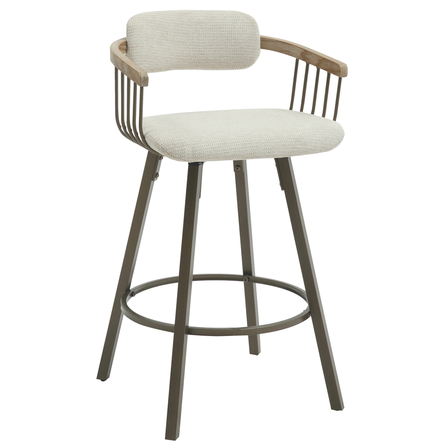 skampo-mpar-peristref-fb9999001-metpodia ΣΚΑΜΠΟ ΜΠΑΡ ΠΕΡΙΣΤΡΕΦ. LANG HM9990.01 ΜΕΤ.ΠΟΔΙΑ ΧΑΛΚΙΝΑ-ΕΚΡΟΥ ΥΦΑΣΜΑ 51,5x48,5x89,5Υ - Image 1