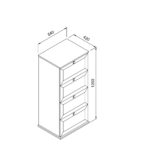 Στήλη STELLA Γκρι 54 MDF 18mm Λάκα 3CSTE054GRM κρεμαστή - Image 2