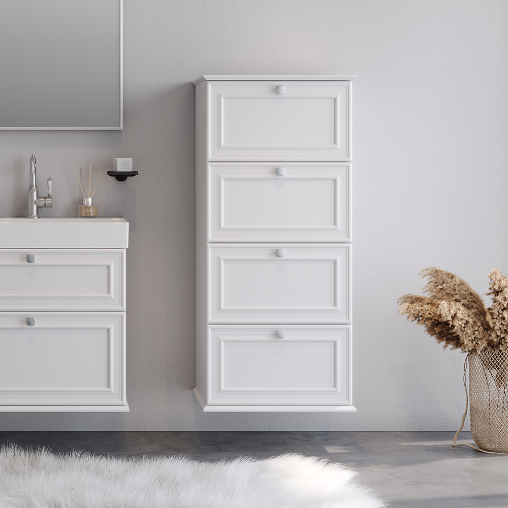 stella-cabinet-white Στήλη STELLA Λευκή 54 MDF 18mm Λάκα 3CSTE054WHM κρεμαστή - Image 1