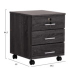 ΣΥΡΤΑΡΙΕΡΑ ΓΡΑΦΕΙΟΥ HAYDEN HM2282.01 ΣΕ ΑΝΘΡΑΚΙ ΧΡΩΜΑ 39.5x40x46.5Υεκ - Image 2