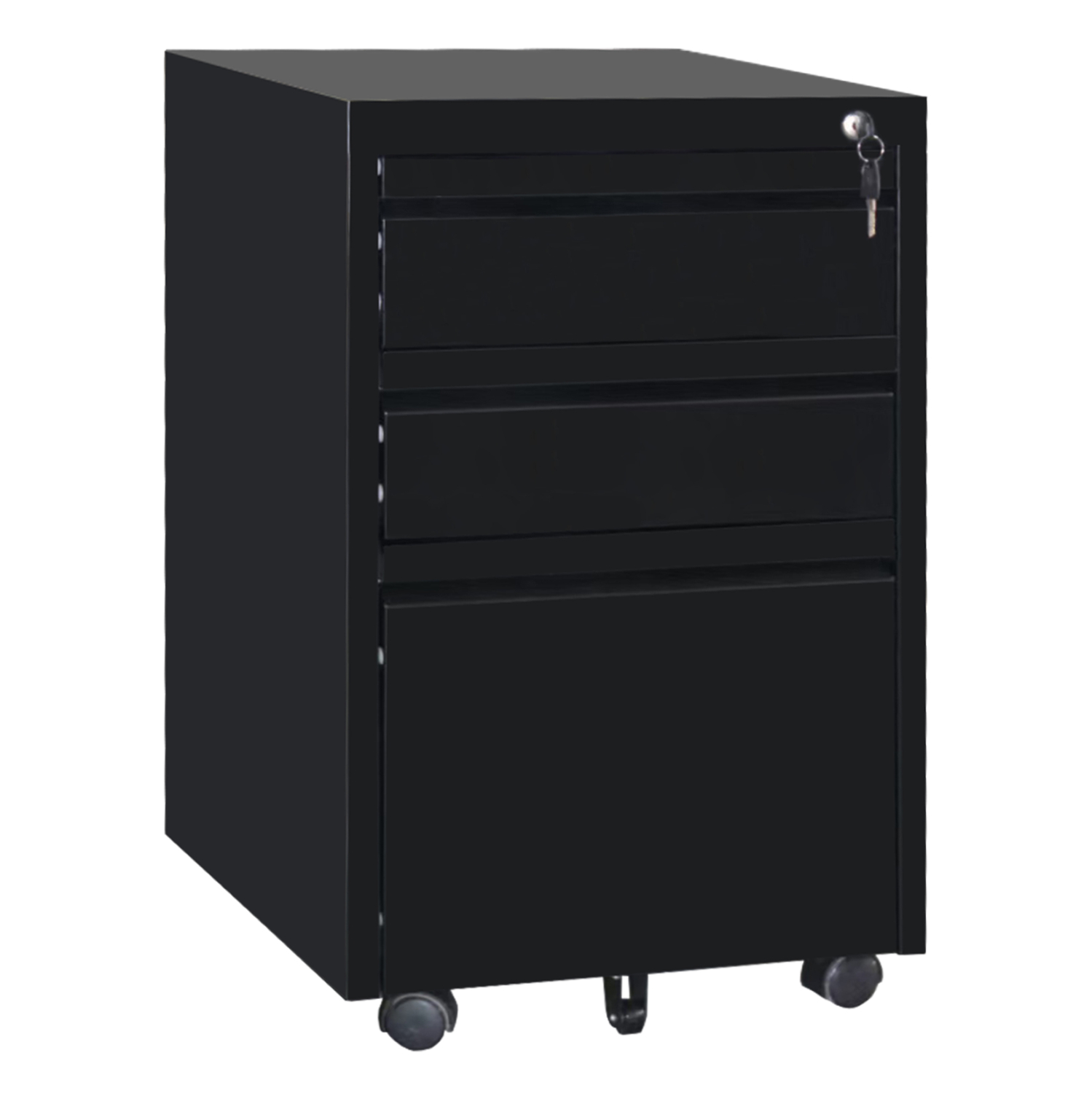 syrtariera-grafeioy-fb9663501-metalliki- ΣΥΡΤΑΡΙΕΡΑ ΓΡΑΦΕΙΟΥ SIDER HM6635.01 ΜΕΤΑΛΛΙΚΗ ΜΑΥΡΗ-3 ΣΥΡΤΑΡΙΑ ΜΕ ΚΛΕΙΔΙ 39x50x60Υεκ - Image 1