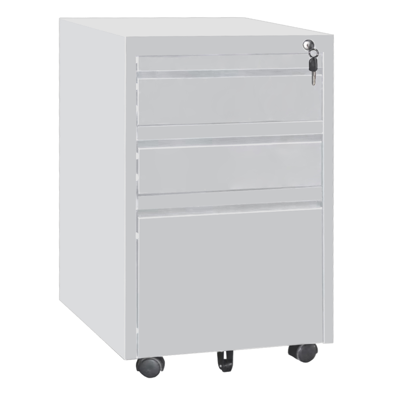 syrtariera-grafeioy-fb9663502-metalliki- ΣΥΡΤΑΡΙΕΡΑ ΓΡΑΦΕΙΟΥ SIDER HM6635.02 ΜΕΤΑΛΛΙΚΗ ΛΕΥΚΗ-3 ΣΥΡΤΑΡΙΑ ΜΕ ΚΛΕΙΔΙ 39x50x60Υεκ - Image 1