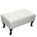 ΤΑΜΠΟΥΡΕ ΥΠΟΠΟΔΙΟ T.CHESTERFIELD EMMA HM226.02 PU ΛΕΥΚΟ-ΜΑΥΡΑ ΠΟΔΙΑ 80x44x39Yεκ. - Image 2
