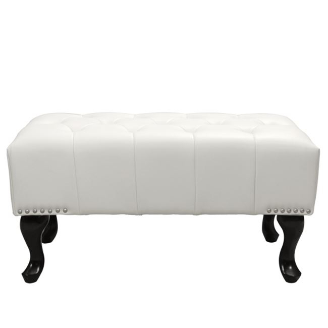 tampoyre-ypopodio-tchesterfield-emma-hm2 ΤΑΜΠΟΥΡΕ ΥΠΟΠΟΔΙΟ T.CHESTERFIELD EMMA HM226.02 PU ΛΕΥΚΟ-ΜΑΥΡΑ ΠΟΔΙΑ 80x44x39Yεκ. - Image 1