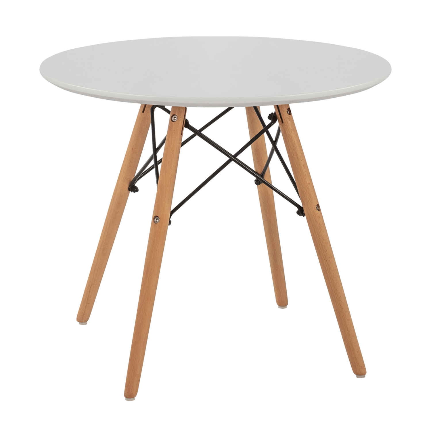 trapezi-kid-fb9845101-stroggylo-f60x51y- ΤΡΑΠΕΖΙ MINIMAL KID HM8451.01 ΣΤΡΟΓΓYΛΟ Φ60X51Υ ΛΕΥΚΟ - Image 1