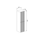 Στήλη Vien Ανθρακί MDF 18mm Λάκα 35 3CVIE035ANBM κρεμαστή - Image 2