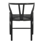 Καρέκλα Wishbone pakoworld rubberwood-σχοινί σε μαύρη απόχρωση 53.5x57x74εκ - Image 5