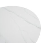 Τραπέζι Franzel pakoworld sintered stone σε όψη μαρμάρου-mdf σε φυσική απόχρωση Φ120x75εκ - Image 3